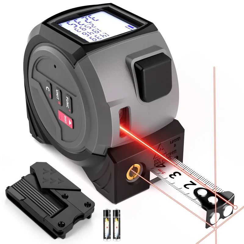 40 meter digital intelligent tape measure three in one infrared rangefinder cross projection laser tape measure