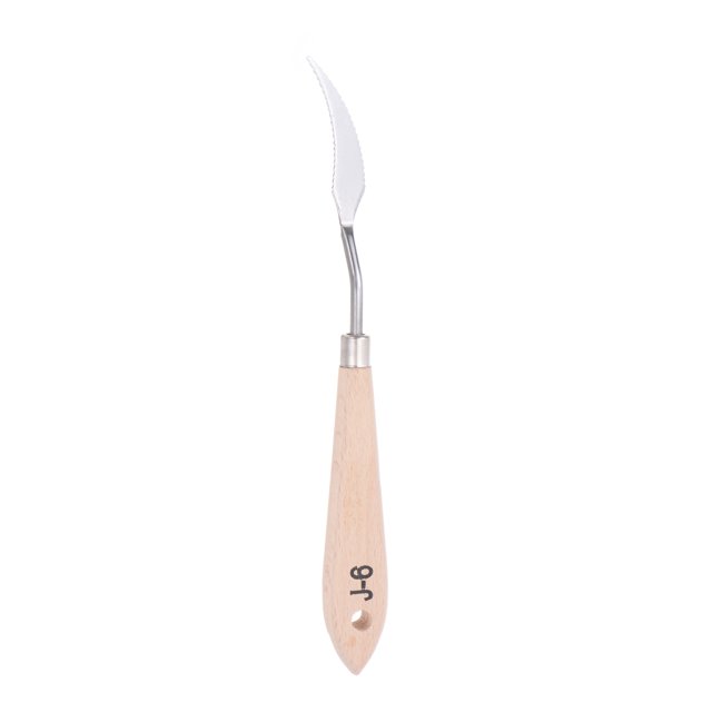 #J-6 Paleta Cuchillo 11,5mm Cuchillo Ancho Sólido Madera Mango Inoxidable Acero Pintura Mezcla Raspador Palé Cuchillo Espátula para Óleo Acrílica Pintura