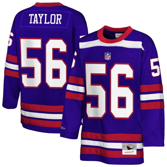 Youth Mitchell & Ness Lawrence Taylor Royal New York Giants Hockey Fashion Jersey