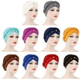 thumbnail image 2 of Bangcool Turban Headwrap Twisted Braid Cotton Beanie Headwrap Hair Cover Wrap Sleep Hat, 2 of 10