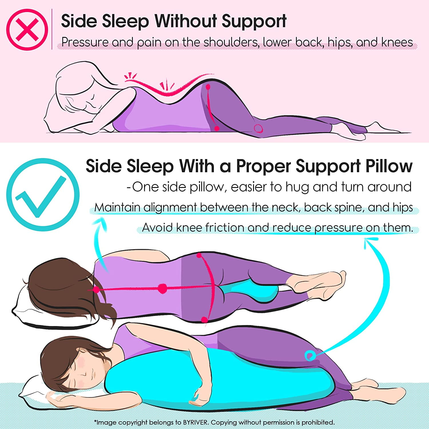 39" Mint Green Blue C Shaped Body Pillow for Side Sleeping Adults Men Women, Anxiety Relief Hug Pillow, Small Pregnancy Pillow Legs Knees Support, Gifts for New Moms (L)