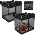 thumbnail image 1 of Large Slatwall Baskets, 2 Pack Collapsible Mesh Slatwall Organizer with Zipper, Hanging Slat Wall baskets High Capacity Slatwall Accessories for Home Shop Sport Grocery Storage (16''x12''x16''), 1 of 7