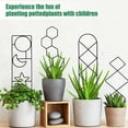 thumbnail image 2 of Wweixi 2x Black Indoor Plant Trellis With Metal Wire Fashionable And Sturdy Adding Attractive Touch Star Moon Style 40*10cm, 2 of 6
