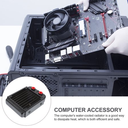 ETHZZLE Water Cooling Radiator for Pc CPU with Threaded Mouth Design Black