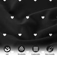 thumbnail image 3 of Flymme Black Bed Sheets Full Size,4 Piece Soft and Breathable Bedding Sets for Man Women, White Heart Pattern Romantic Sheet Set for All Season, 3 of 8