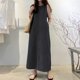 thumbnail image 2 of Vestido largo bohemio sin mangas con bolsillos para mujer - Cuello redondo, corte holgado con bolsillos amplios, estilo boho para climas cálidos., 2 of 5
