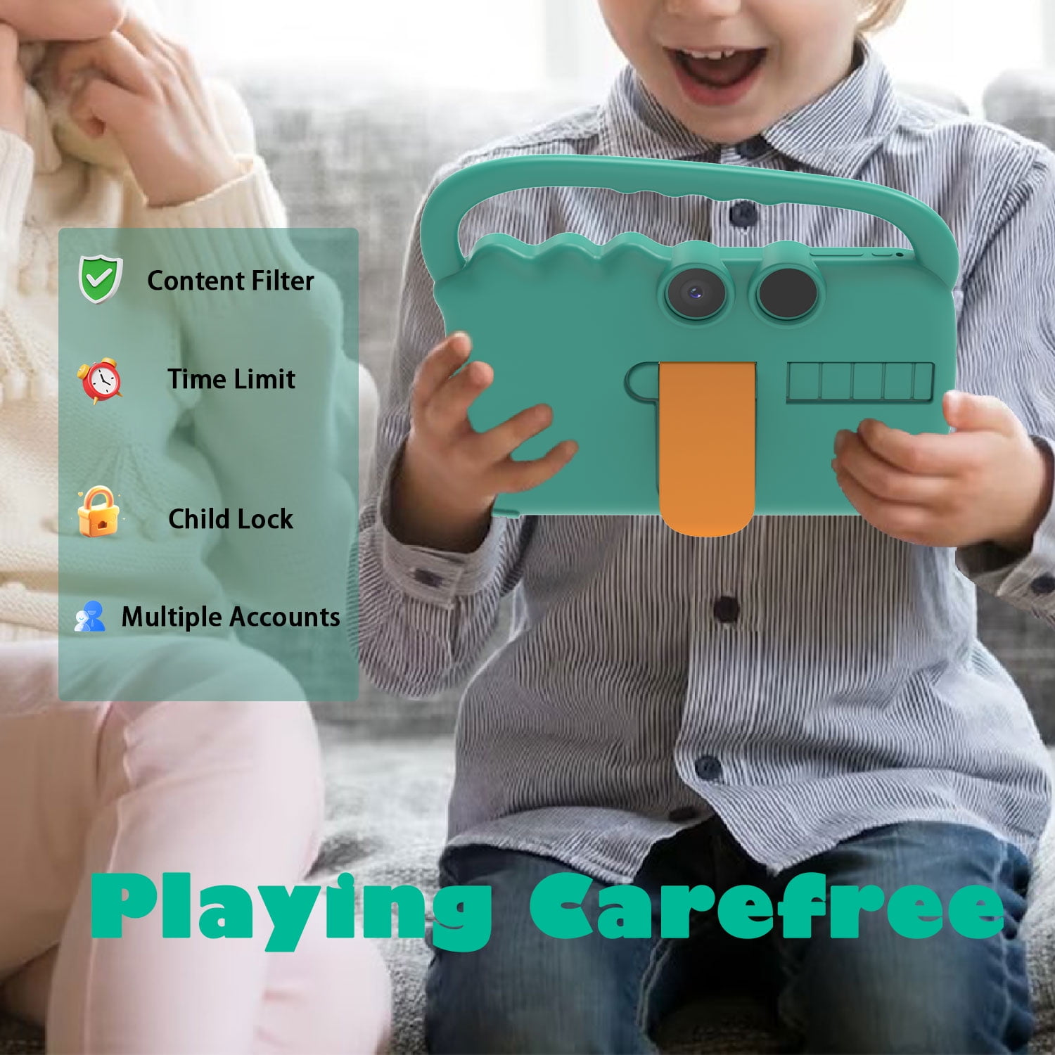 Android 12 Kids Tablet, 7 inch Tablet for Kids, 4GB RAM 32GB ROM Toddler Tablet for Boys Girls, 1.6Ghz Quad-core Processor, Safety Eye Protection Screen, Parental Control APP, Latest Model Kid Tablet