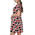 thumbnail image 2 of Lsque Playing Cards Print Women's Casual Dress T-Shirt Summer Short Sleeve Scoop Neck Swing Dresses, 2 of 6