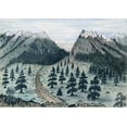 thumbnail image 2 of Jenks, Daniel A 32x24 Black Ornate Wood Framed with Double Matting Museum Art Print Titled - Cherokee Trail, 2 of 4