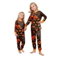 thumbnail image 2 of Mfakffe Halloween Spider Pumpkin Family Pajamas Long Sleeve Matching Loungewear Sets Soft 2-Piece Home Sleep Outfits for Daily Wear, 2 of 6