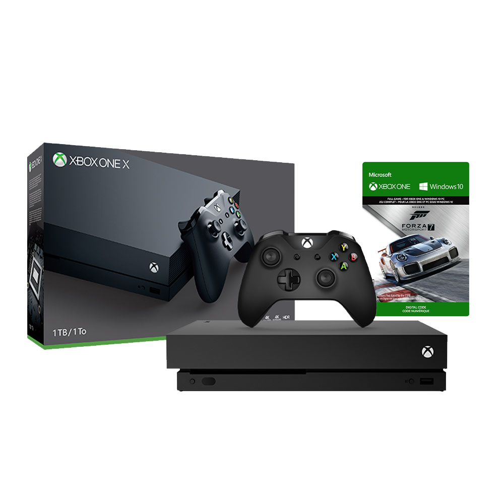 Microsoft Xbox One X Refurbished 1TB Black 4K Ultra HD Console