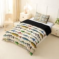 thumbnail image 2 of Erosebridal Colorful Fish Twin Comforter Sets, Vintage Fishing Theme Bedding Set, Black Reversible, 1 Comforter and 1 Pillowcase, 2 of 6