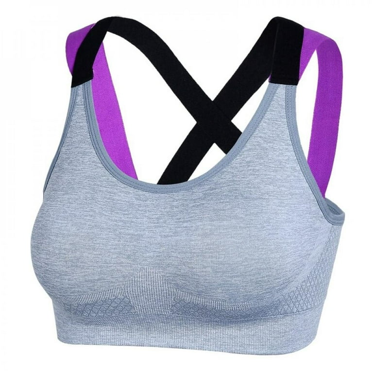Ladies' Sports Quick Dry Bra Breathable Back Cross Strap Push Up