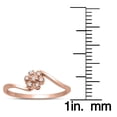 thumbnail image 5 of SuperJeweler Flower Shaped Diamond Promise Ring In Rose Gold For Women, 5 of 6