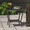 Brown, variant on Square Outdoor Patio Side Table with Glass Top, Wicker End Table with Storage Shelf for Garden, Balcony, Poolside