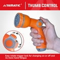 thumbnail image 6 of YAMATIC Hose Nozzle, Garden Hose Sprayer with 10 Spray Patterns for Watering, Washing Cars, and Showering Pets, 6 of 7