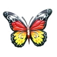 thumbnail image 3 of Modern Butterfly Wall Sculpture Art Decoration Metal Artwork Hanging Collectible Red Yellow, 3 of 10