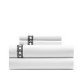 thumbnail image 2 of Chic Home Daria 4-Piece Embroidered Cotton Sheet Set, King, Black, 2 of 5