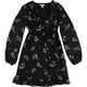 thumbnail image 1 of bar III Vestido a media pierna con volantes para mujer, negro, XX-Small, 1 of 2