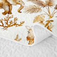 thumbnail image 5 of Erosebridal Elephant Twin Quilt Set for Boys Girls, Vintage Safari Twin Coverlet Set, 2 Pieces 1 Bedspread and 1 Pillowcase, 5 of 7