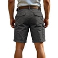 thumbnail image 4 of Men's Lightweight 5 Inch Inseam Cargo Shorts, Multi-Pocket Breathable Summer Hiking Work Shorts, Elastic Drawstring Waist Relaxed Fit Outdoor Casual Design, 4 of 8