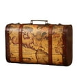 thumbnail image 2 of BELOVING Vintage Suitcase Suitcase Storage Box Photo Props Sturdy Ornaments Collection Suitcases Nostalgic Storage Box Decorative Box for Window Shop , S, Multi, 2 of 10