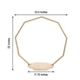 thumbnail image 2 of Balsa Circle Gold 22" Geometric Nonagon Wood Metal Arch Cake Display Stand Wedding Party Decorations, 2 of 8