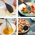 thumbnail image 7 of Silicone Kitchen Utensils Set,35pcs Non-Stick Silicone Cooking Utensils Set,Includes Spatula,Slotted Spoon,Spoon,Pasta Fork，Pizza Wheel,Hook & More (Dark Grey), 7 of 7