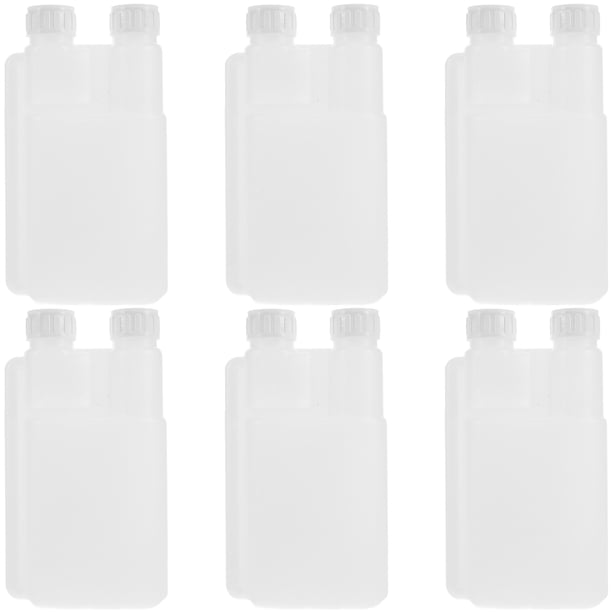 6 frascos de plástico reutilizables de 8,5 oz con dispensador incorporado de 0,5 oz para conciertos, viajes y fiestas, frascos pequeños de plástico para licor