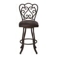 thumbnail image 3 of HomeRoots 477207 30 in. Dark Espresso Scroll Back Metal Swivel Bar Stool, Bandero Espresso, 3 of 6