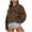 Brown 5, variant on EQWLJWE Halloween Sweatshirts for Women 2023 Fun Halloween Letter Pumpkin Print Long Sleeve Loose Size Off Shoulder Sweatshirt Warm Hoodless Sweatshirt Plus Size Oversized Sweatshirts
