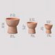 thumbnail image 2 of Maceta rosa de pies altos con contenedor de plantas de textura lineal, con orificio de drenaje, maceta de arcilla de magnesio, for dormitorio, ventana, jardín, 2 of 6