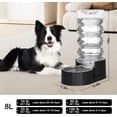 thumbnail image 2 of Dog Water Bowl Dispenser : 8L Gravity Large Black Stainless Steel Automatic Feeder with Triple Filter - No Spill - Easy Clean - for Energetic Dog Owners - Multi-Pet Families -Backyard -Balcony, 2 of 6