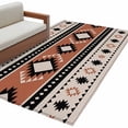 thumbnail image 6 of Khaki Boho Area Rug 4x6 Washable Rug Non Slip Vintage Ethnic Tribe Retro Abstract Art Large Area Rug Indoor Floor Carpet for Entryway Bedroom Kitchen Living Room Home Office Dining Room Nursery, 6 of 8