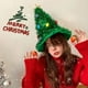 thumbnail image 4 of Sombrero de Fiesta de Árbol de Navidad | Tocado Navideño Decorativo | Accesorio de Disfraz Navideño de Plástico Rojo, Ligero y Lavable para Fiestas Navideñas, Familias y Niños., 4 of 6