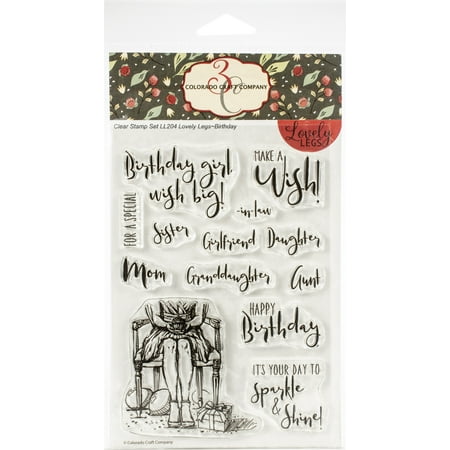 UPC: 0857287008041 | Colorado Craft Company Clear Stamps 4 X6 -Birthday-Lovely Legs