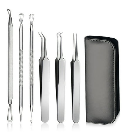 6-in-1 Stainless Steel Blackhead Whitehead Pimple Acne Blemish Extractor Remover Tool Set (Best Acne Treatment For Whiteheads)