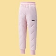 thumbnail image 5 of UngA Kids Boys Girls Snow Pant with Lined Fleece Waterproof Puffer Pants Warm Trousers Warm Pants for Boys Girls (Pink,14-15 Years), 5 of 9