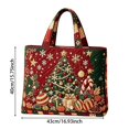 thumbnail image 6 of Christmas Quilted Tote Bag for Women, Large Reusable Shopping Bag, Holiday Print Shoulder Handbag, Grocery Travel Gift Tote Purse, 6 of 6