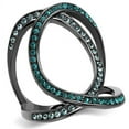 thumbnail image 1 of IP Light Black (IP Gun) Stainless Steel Ring with Top Grade Crystal in Multi Color for Women Multi Color Stone Color Style TK2557 Size 7, 1 of 4