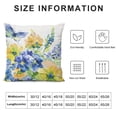 thumbnail image 5 of GOSMITH  Throw Pillow Cover Watercolor Floral Wildflowers Blue Yellow Summer Floral Butterflies Animal Cute Decor Lumbar Pillow Case Cushion for Sofa Couch Bed Standard White, 5 of 5