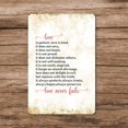 thumbnail image 4 of El amor es paciente, el amor es bondadoso. No tiene envidia. Letreros metálicos vintage para decoración del hogar, placa de metal para pared de 30 x 20 cm., 4 of 5
