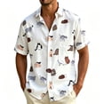 thumbnail image 2 of COSFO Beach Mens Button Up Shirts Short Sleeve Funny Summer Shirt Collared with Pocket Relaxed Fit Vacation Tops, 2 of 5