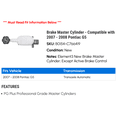 thumbnail image 2 of Brake Master Cylinder - Compatible with 2007 - 2008 Pontiac G5, 2 of 2