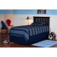 thumbnail image 3 of Belmont Wood Headboard Panel with Flat Top Rail and Slatted Grill Design, Black Finish, Full / Queen, 3 of 4