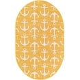 thumbnail image 2 of Unique Loom Outdoor Coastal Collection Area Rug - Ahoy (3' 3" x 5' 3" Oval Yellow), 2 of 6