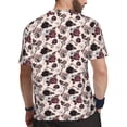thumbnail image 2 of Rocae Retro Red Black Roses for Men's Mesh Quick-Dry Short Sleeve Workout T-Shirt,Mens Crew Neck Tee Lightweight Soft Classic T Shirts 6X-Large, 2 of 9