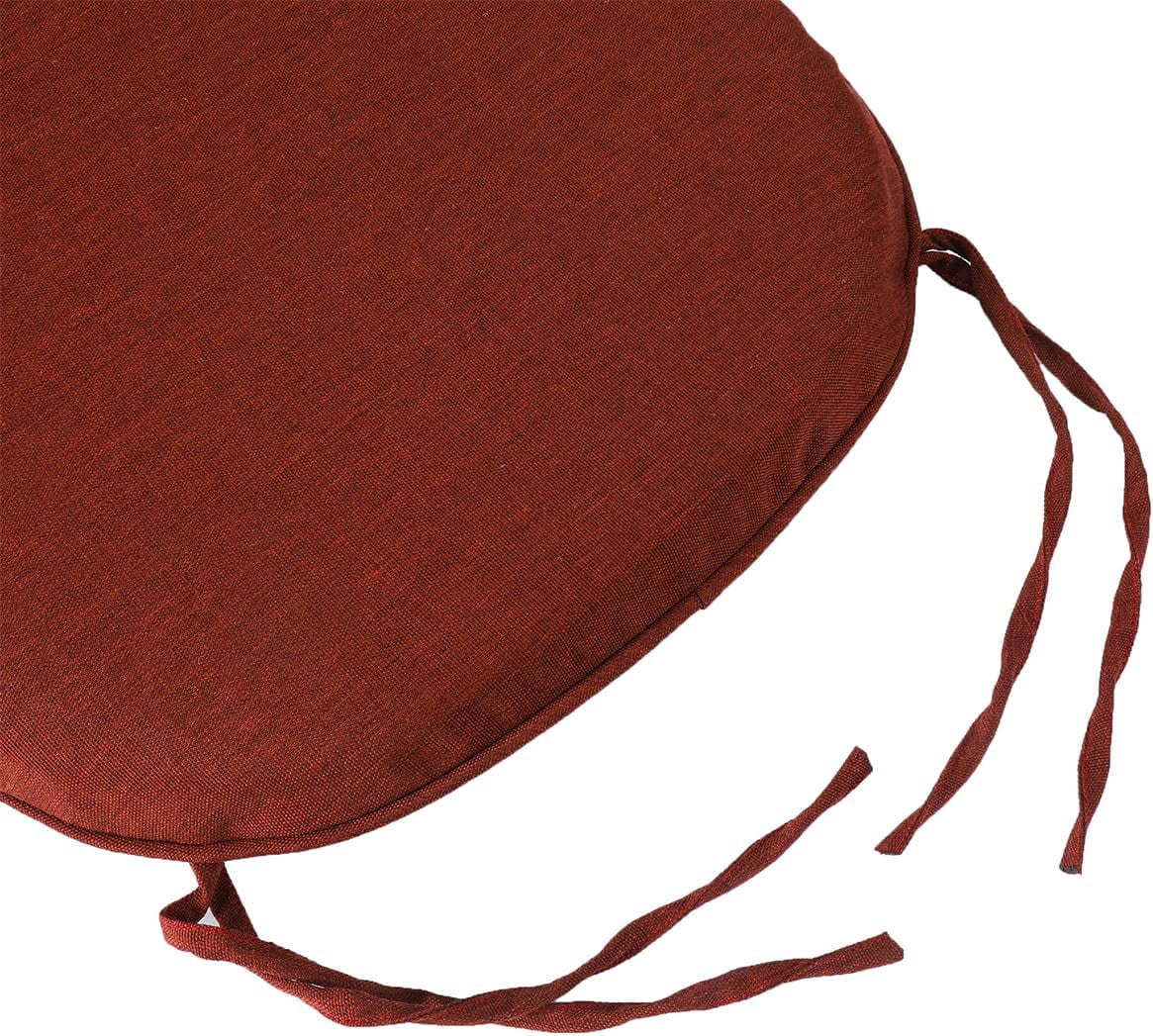 Outdoor Chair Cushions Set of 2, 17x16x2 Inch U-Shaped  Seat Pads with Invisible Zipper, Water Resistant Fade-Resistant Dining Chair Cushion for Garden Furniture (Dark Red)