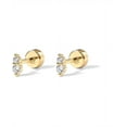 thumbnail image 6 of PAVOI 14K Yellow Gold Plated Solid 925 Sterling Silver Post Cubic Zirconia Flat Back Earrings for Women | Cartilage Earring | Helix Piercing Jewelry | Small Crystal Stud Earrings, 6 of 6