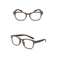 thumbnail image 3 of 4 Pairs Square Reading Glasses Wood Grain Spring Hinges Readers, 3 of 3
